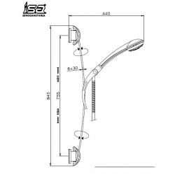 Zestaw natryskowy metalowy Flaming Crys ISA Idrosanitaria 31100